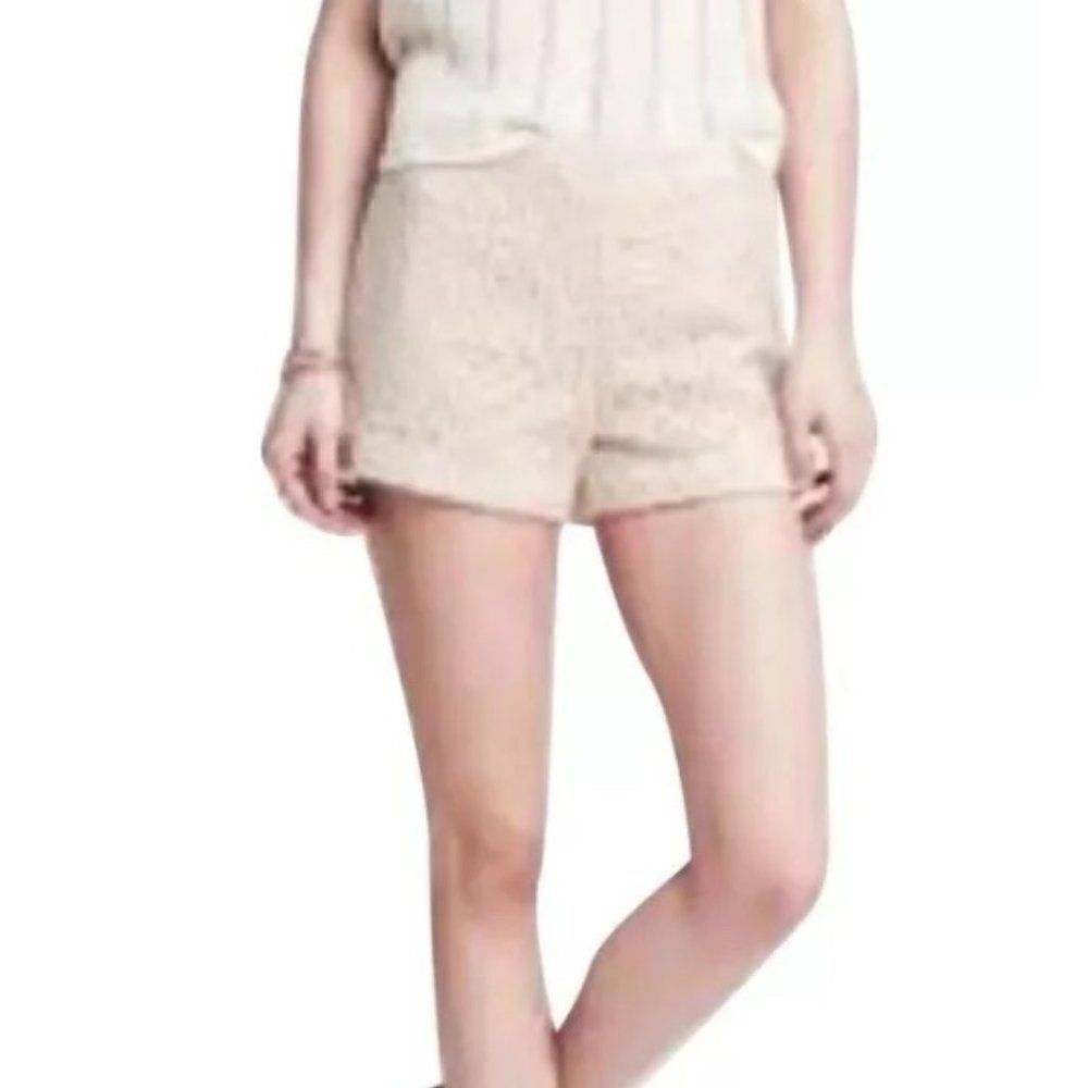 Banana Republic Cream Crochet Shorts Sz 8